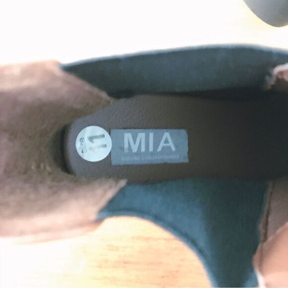 MIA Dru Chelsea Platform Boot Bootie Chunky Block Heel‎ Brown Black Size 11 - Picture 10 of 14